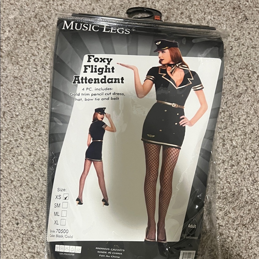 Music Legs Flight Attendant Costume